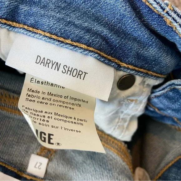 PAIGE denim Daryn Short Distressed Medium Wash - Picture 5 of 5